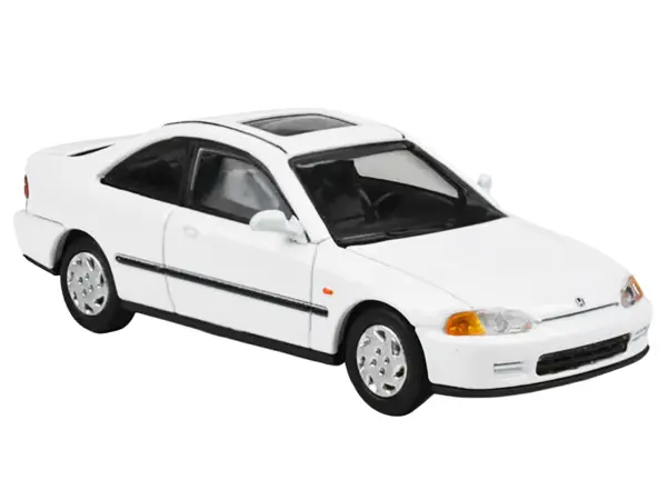 1995 Honda Civic Coupe EJ1 White with Sunroof 1/64 Diecast Model Car by Paragon Models #3