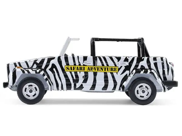 1974 Volkswagen Thing (Type 181) "Safari Adventure" Black and White Zebra Stripes "Club Vee-Dub" Series 21 1/64 Diecast Model Car by Greenlight #2