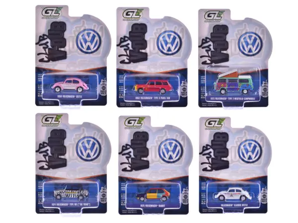 "Club Vee-Dub" Series 21 Set of 6 pieces 1/64 Diecast Model Cars by Greenlight #1