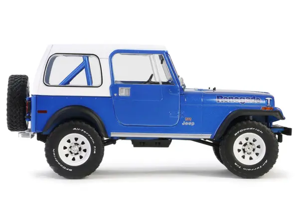 1978 Jeep CJ-7 Renegade Captain Blue Metallic with White Top "Artisan Collection" Series 1/18 Diecast Model Car by Greenlight #2
