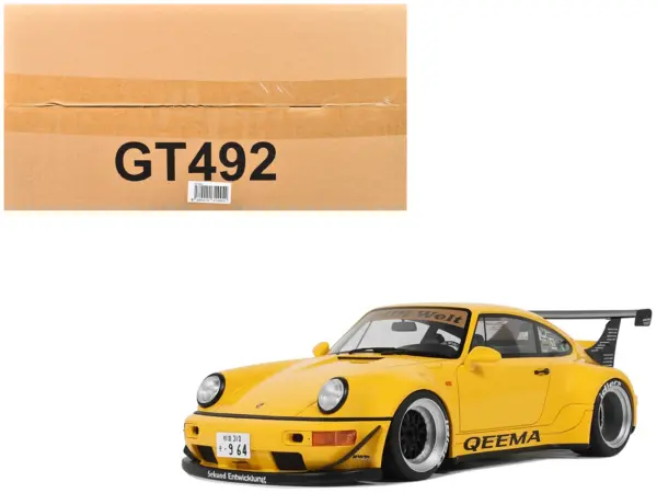 2024 Porsche 911 (964) RWB "Qeema" Yellow 1/18 Model Car by GT Spirit #1