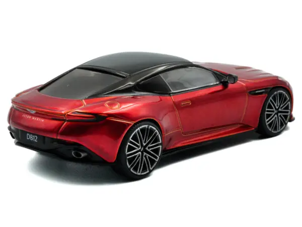 2023 Aston Martin DB12 Coupe Hyper Red Metallic with Black Top 1/43 Diecast Model Car by Solido #3