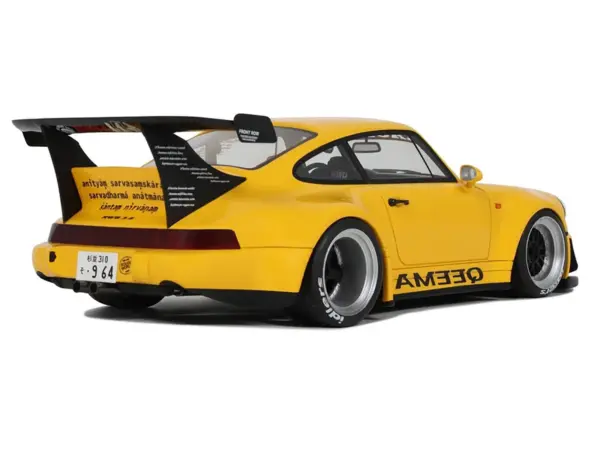 2024 Porsche 911 (964) RWB "Qeema" Yellow 1/18 Model Car by GT Spirit #5