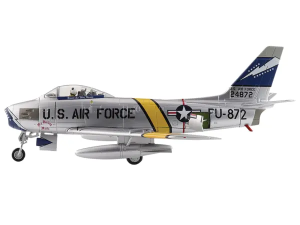 North American F-86F Sabre Fighter Aircraft "24872 Gene Kranz My Darling Marta, 69th Fighter Bomber Squadron, EAA Aviation Museum" United States Air Force "Air Power Series" 1/72 Diecast Model by Hobby Master #2