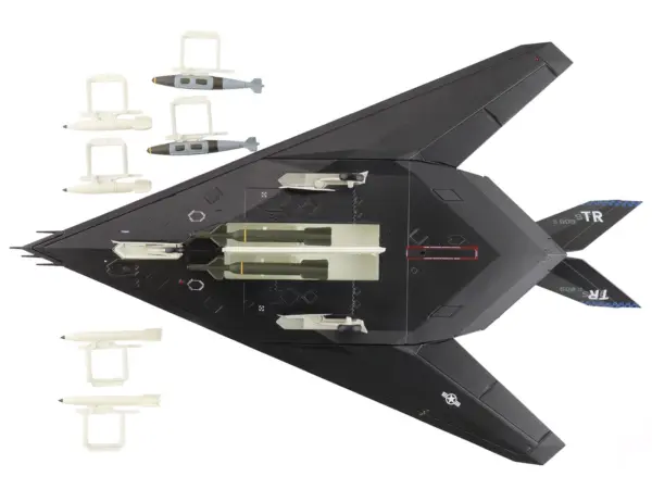 Lockheed F-117A Nighthawk Stealth Aircraft "84-0809" (2022) United States Air Force "Air Power Series" 1/72 Diecast Model by Hobby Master #5