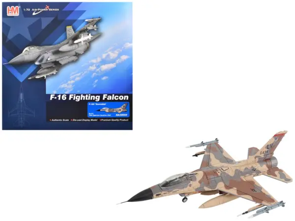 Lockheed F-16C Fighting Falcon Fighter Aircraft "85-474 Rockslide 706th Aggressor Squadron" United States Air Force "Air Power Series" 1/72 Diecast Model by Hobby Master #1