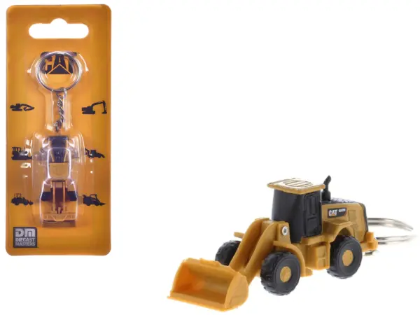 CAT Caterpillar 950M Wheel Loader Keychain Yellow Diecast Model by Diecast Masters #1