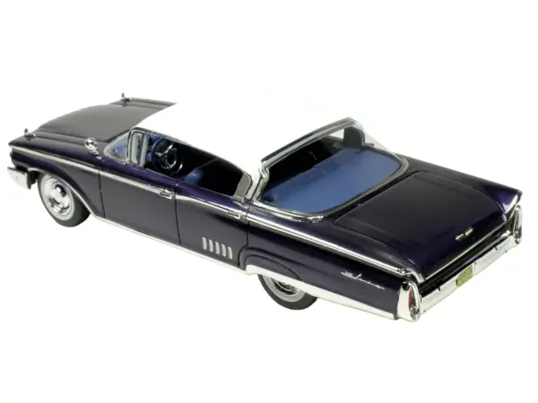 1960 Mercury Park Lane 4 Door Sedan Marine Blue Metallic with White Top and Blue Interior Limited Edition to 200 pieces Worldwide 1/43 Model Car by Goldvarg Collection #5