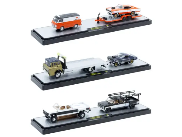 Auto Haulers Set of 3 Trucks Release 87 Limited Edition to 9600 pieces Worldwide 1/64 Diecast Models by M2 Machines #2