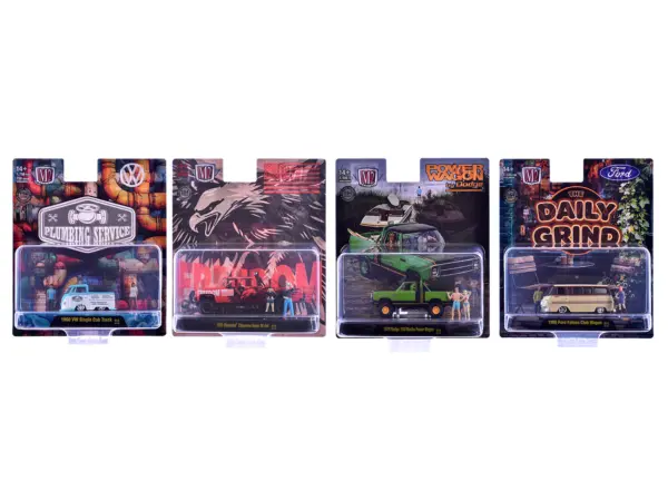 "Auto News" Release 15 Set of 4 Cars Limited Edition to 8500 pieces Worldwide 1/64 Diecast Model Cars by M2 Machines #1