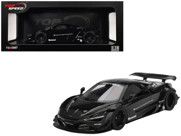 McLaren 720S "LB-Works" Black "Tokyo Auto Salon 2024" 1/18 Model Car by Top Speed #1