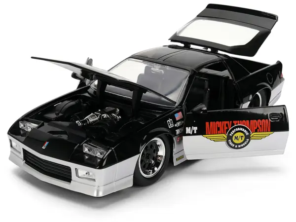1985 Chevrolet Camaro Z28 "Mickey Thompson" Black and Silver Metallic "Bigtime Muscle" Series 1/24 Diecast Model Car by Jada #2