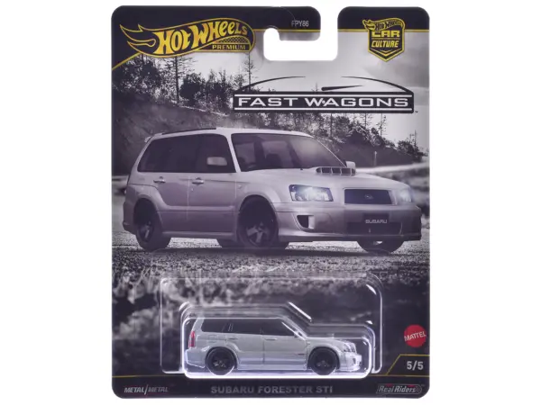Subaru Forester STI Silver Metallic "Fast Wagons" Series Diecast Model Car by Hot Wheels #3