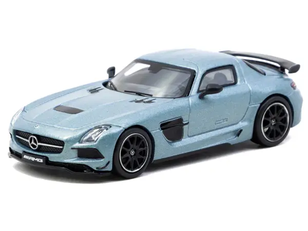 Mercedes-Benz SLS AMG Coupe Black Series Matte Blue Metallic "Global64" Series 1/64 Diecast Model by Tarmac Works #2