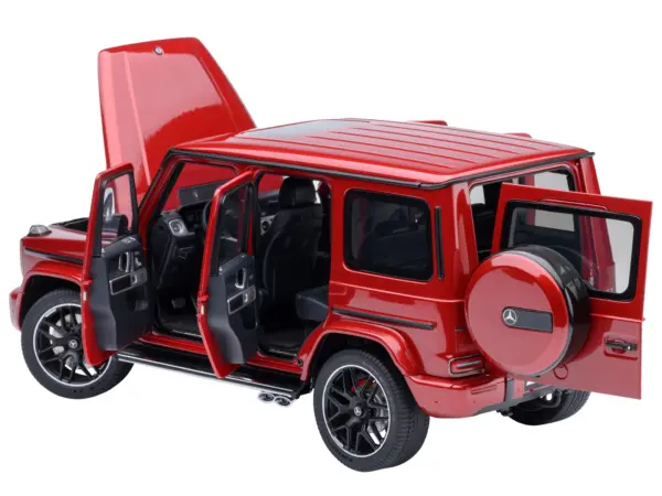 2019 Mercedes-Benz AMG G63 Cardinal Red Metallic 1/18 Model Car by Autoart #3