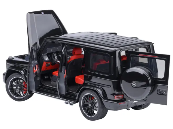 2019 Mercedes-Benz AMG G63 Black with Red Interior 1/18 Model Car by Autoart #2