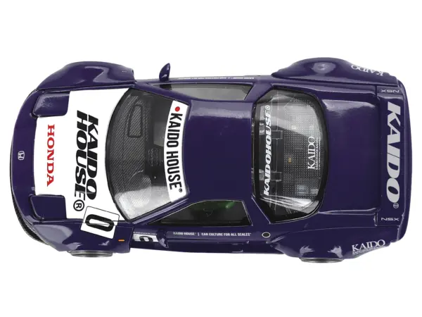 Honda NSX "Kaido Racing V2" #0 Purple with White Hood and Graphics (Designed by Jun Imai) "Kaido House" Special 1/64 Diecast Model Car by Mini GT #5