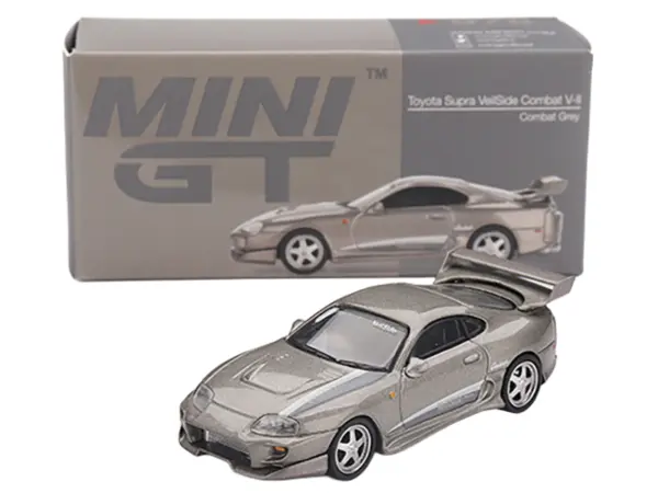 Toyota Supra "VeilSide Combat V-II" Combat Gray Metallic Limited Edition 1/64 Diecast Model Car by Mini GT #4