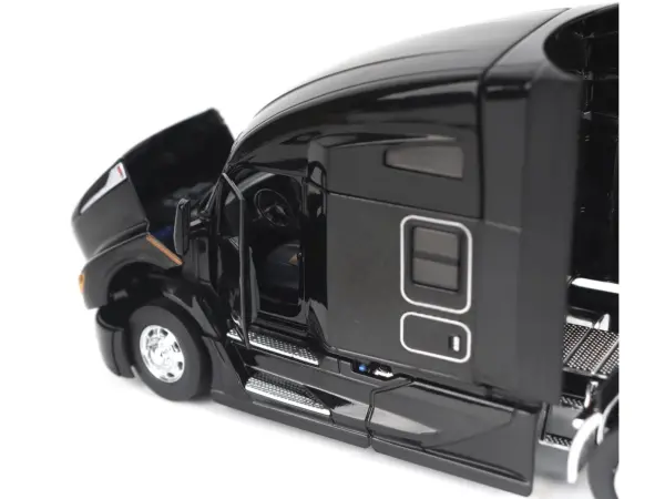 Kenworth T680 76" High Roof Sleeper Cab Truck Tractor Black "Transport Series" 1/50 Diecast Model by Diecast Masters #2
