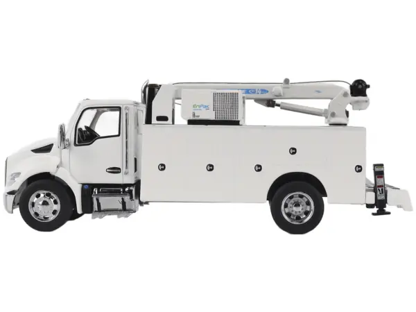 Kenworth T380 Auto-Crane Titan 85-Body HC14-Crane Work Truck with Miller EnPak White "Transport Series" 1/50 Diecast Model by Diecast Masters #3