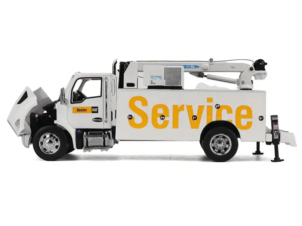 Kenworth T380 Auto-Crane Titan 85 Truck with Miller EnPak White "Transport Series" 1/50 Diecast Model by Diecast Masters #4