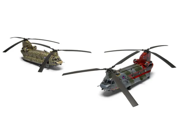 Level 3 Model Kit Boeing Chinook HC.1 (Late Production) Helicopter with 2 Scheme Options 1/72 Plastic Model Kit by Airfix #2