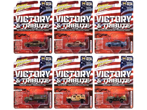 "Military" Set A of 6 pieces 2025 Release 1 Limited Edition Diecast Models by Johnny Lightning #1