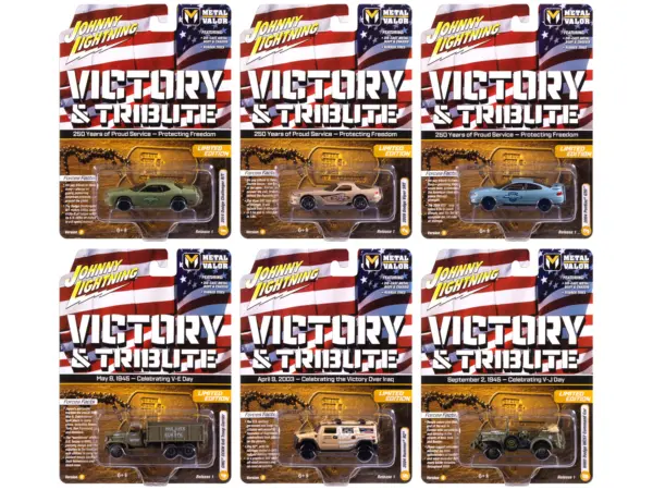 "Military" Set B of 6 pieces 2025 Release 1 Limited Edition Diecast Models by Johnny Lightning #1