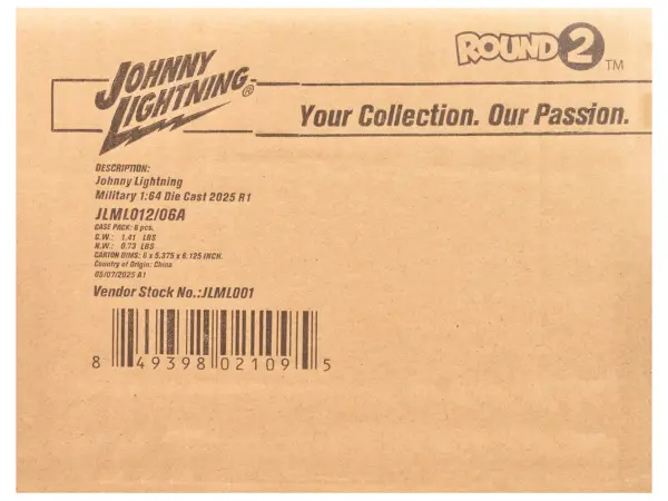 "Military" Set A of 6 pieces 2025 Release 1 Limited Edition Diecast Models by Johnny Lightning #3