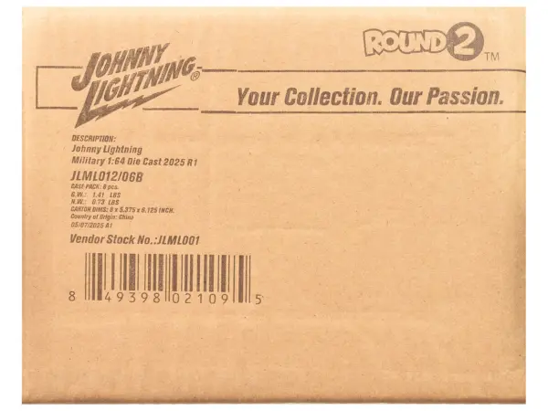 "Military" Set B of 6 pieces 2025 Release 1 Limited Edition Diecast Models by Johnny Lightning #3