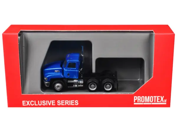 Mack 603 Short Day Cab Blue Metallic 1/87 (HO) Plastic Model Car by Promotex #3