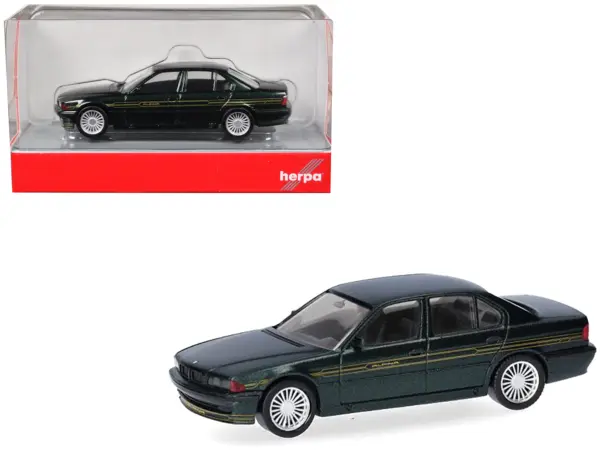 BMW Alpina B12 Green Metallic 1/87 (HO) Plastic Model Car by Herpa #1