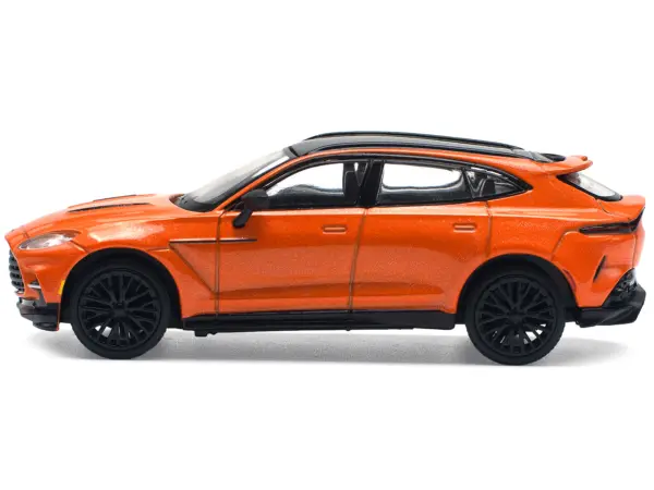 Aston Martin DBX 707 Cosmos Orange Metallic with Black Top 1/64 Diecast Model Car by Pop Race #2