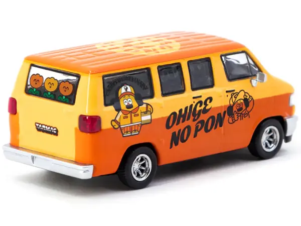 Dodge Van "Ohige no Pon" Orange Two-Tone "Global64" Series 1/64 Diecast Model by Tarmac Works #2