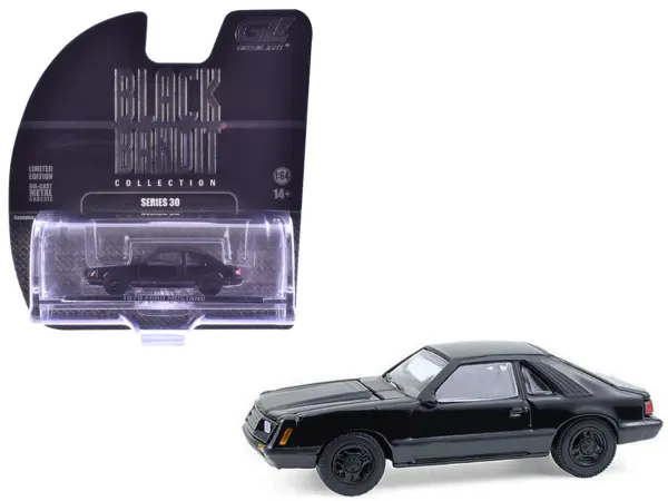 1979 Ford Mustang Fastback Black "Black Bandit" Series 30 1/64 Diecast Model Car by Greenlight #1
