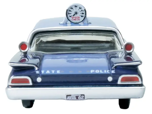 1960 Ford Fairlane Sedan "Massachusetts State Police Radar Car" Blue Two-Tone 1/87 (HO) Scale Diecast Model Car by Oxford Diecast #4
