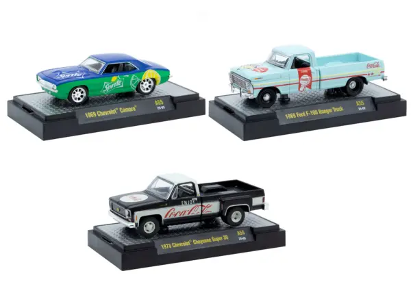 "Sodas" Set of 3 pieces Release 55 Limited Edition to 10000 pieces Worldwide 1/64 Diecast Model Cars by M2 Machines #5