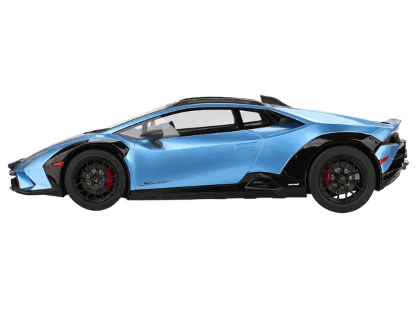 Lamborghini Huracan Sterrato Blu Aegir Blue Metallic with Matt Black Top 1/18 Model Car by Top Speed #3