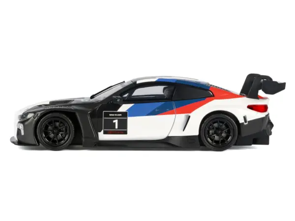 BMW M4 GT3 #1 White with Black Blue and Red Graphics "GT Racing" Series 1/24 Diecast Model Car by Motormax #2