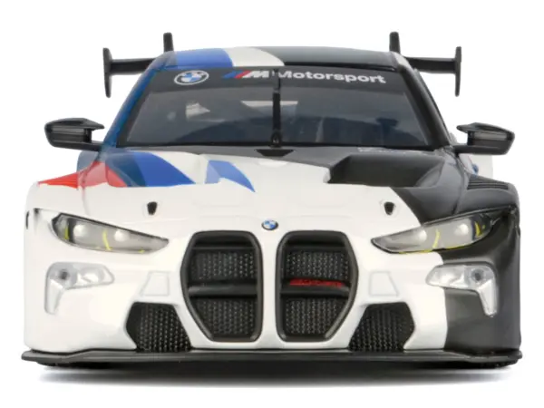 BMW M4 GT3 #1 White with Black Blue and Red Graphics "GT Racing" Series 1/24 Diecast Model Car by Motormax #4