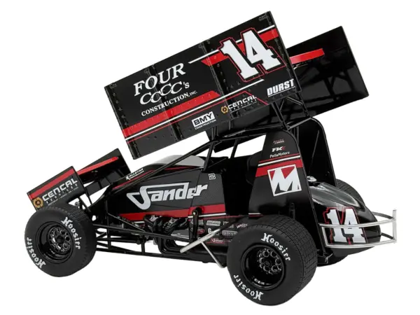 Winged Sprint Car #14 Spencer Bayston "Four CCCC's Construction - Sander" Jason Meyers Racing (2025) 1/18 Diecast Model Car by ACME #4