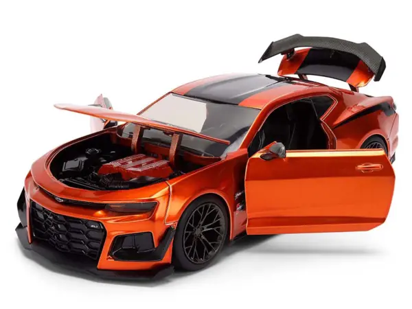 2024 Chevrolet Camaro ZL1 1LE Orange Metallic with Black Stripes "Bigtime Muscle" Series 1/24 Diecast Model Car by Jada #2