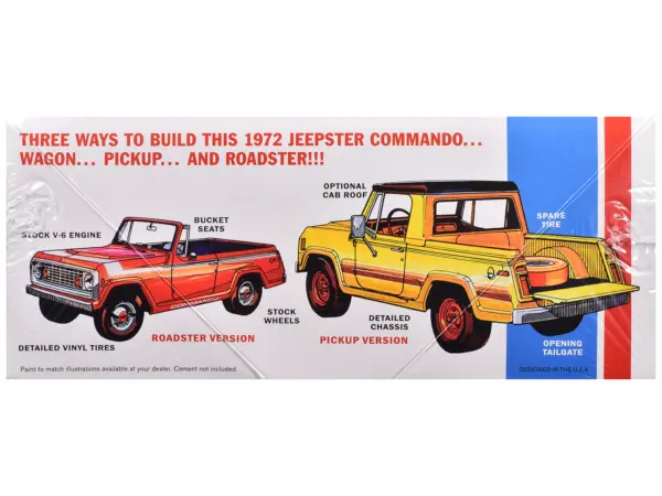 Skill 2 Model Kit 1972 Jeep Jeepster Commando 1/25 Scale Model by MPC #3