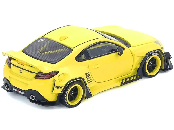 Toyota GR86 "Pandem" RHD (Right Hand Drive) Yellow 1/64 Diecast Model Car by Inno Models #2