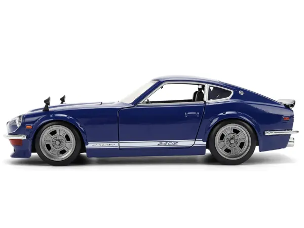 1972 Datsun 240Z Blue with White Stripes "JDM Tuners" Series 1/24 Diecast Model Car by Jada #3