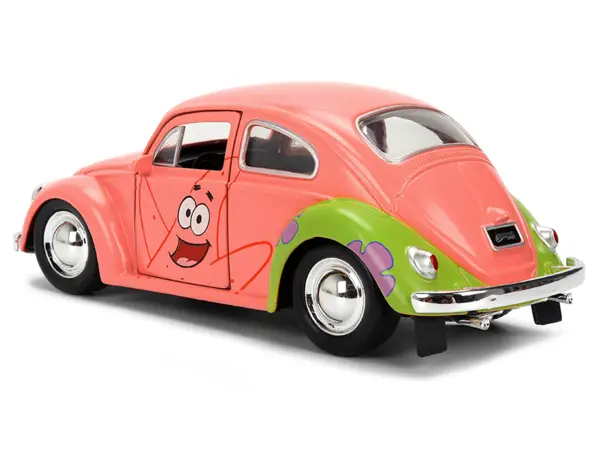1959 Volkswagen Beetle "Patrick Star" Livery Pink "SpongeBob SquarePants" (1999-Current) TV Series "Hollywood Rides" Series 1/32 Diecast Model Car by Jada #4