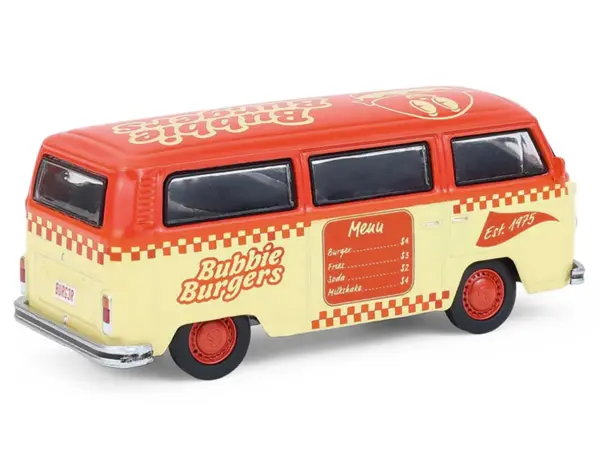 1975 Volkswagen Type 2 Van "Bubbie Burgers Food Truck" Orange and Cream "Blue Collar Collection" Series 14 1/64 Diecast Model Car by Greenlight #3