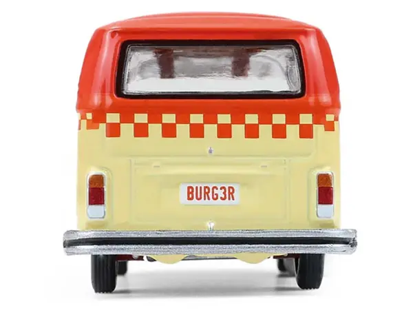1975 Volkswagen Type 2 Van "Bubbie Burgers Food Truck" Orange and Cream "Blue Collar Collection" Series 14 1/64 Diecast Model Car by Greenlight #5
