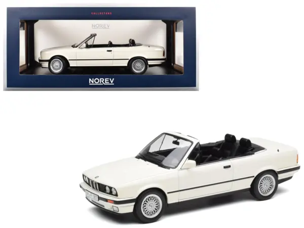1991 BMW 325i Cabriolet Alpine White 1/18 Diecast Model Car by Norev #1