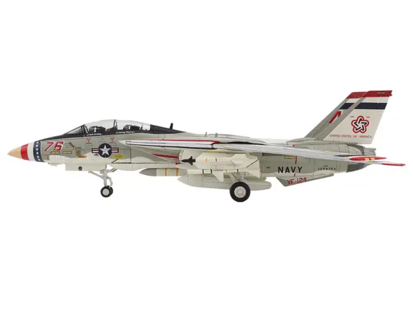 Grumman F-14A Tomcat Fighter Aircraft "Bicentennial Scheme VF-124" (1976) United States Navy "Air Power Series" 1/72 Diecast Model by Hobby Master #2